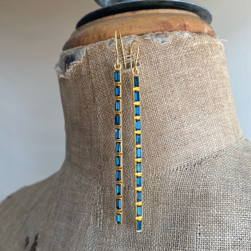REBEL 18K Gold & Blue Earrings